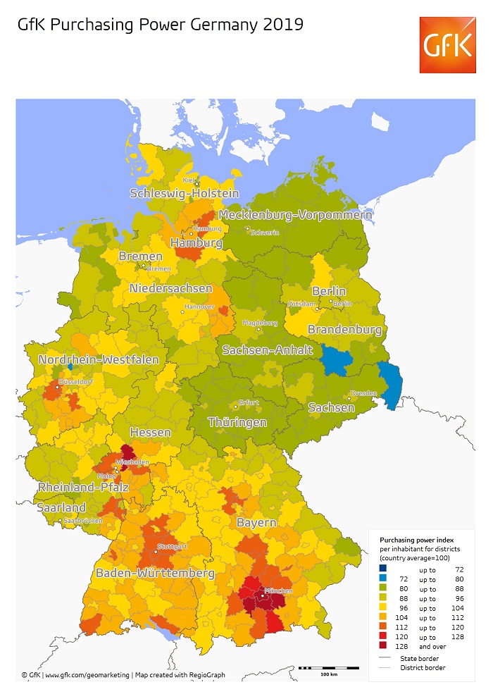 Infographic Purchasing Power Germany 2019